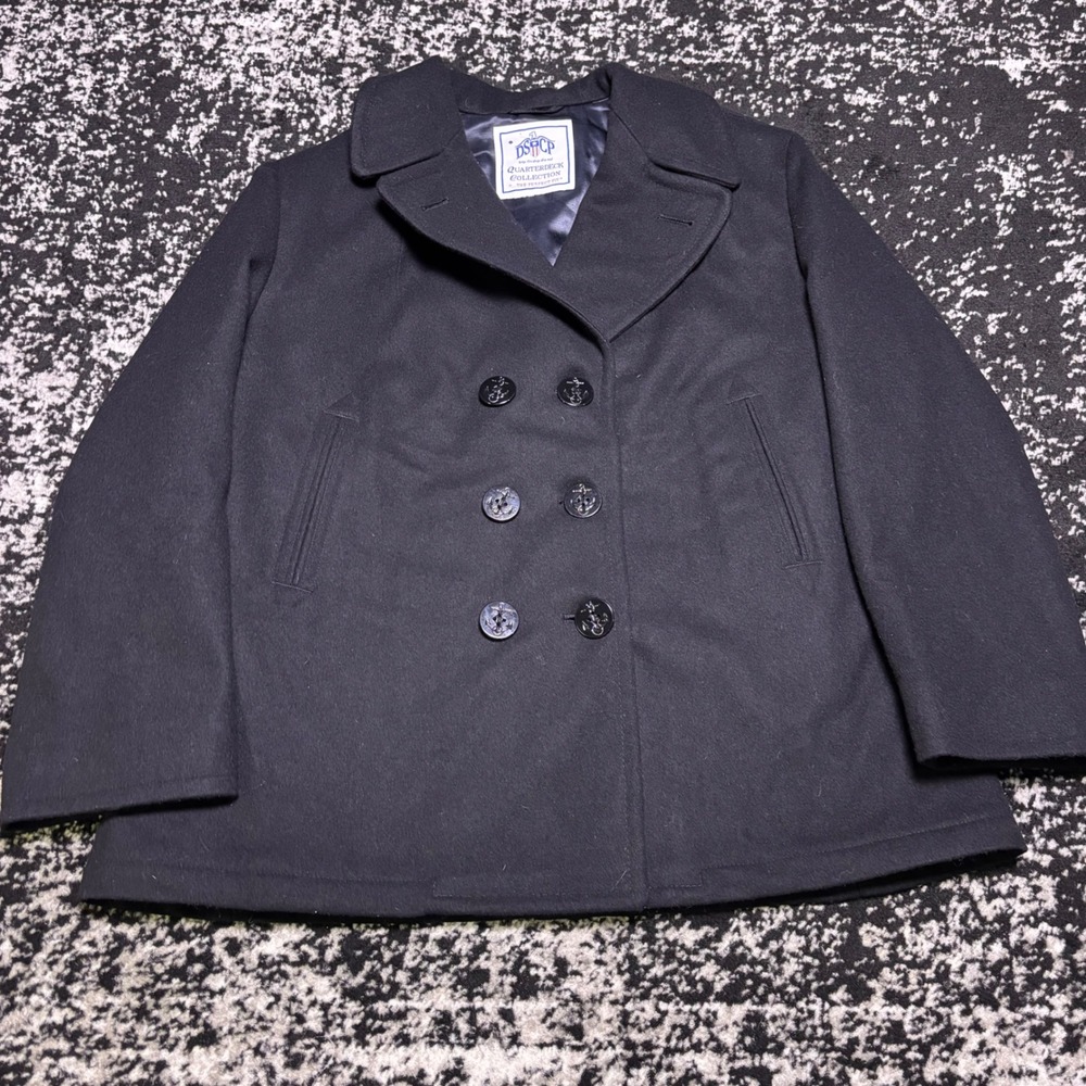 DSCP Quarterdeck Collection US Navy Wool Pea Coat Navy Blue Womens 100% Wool